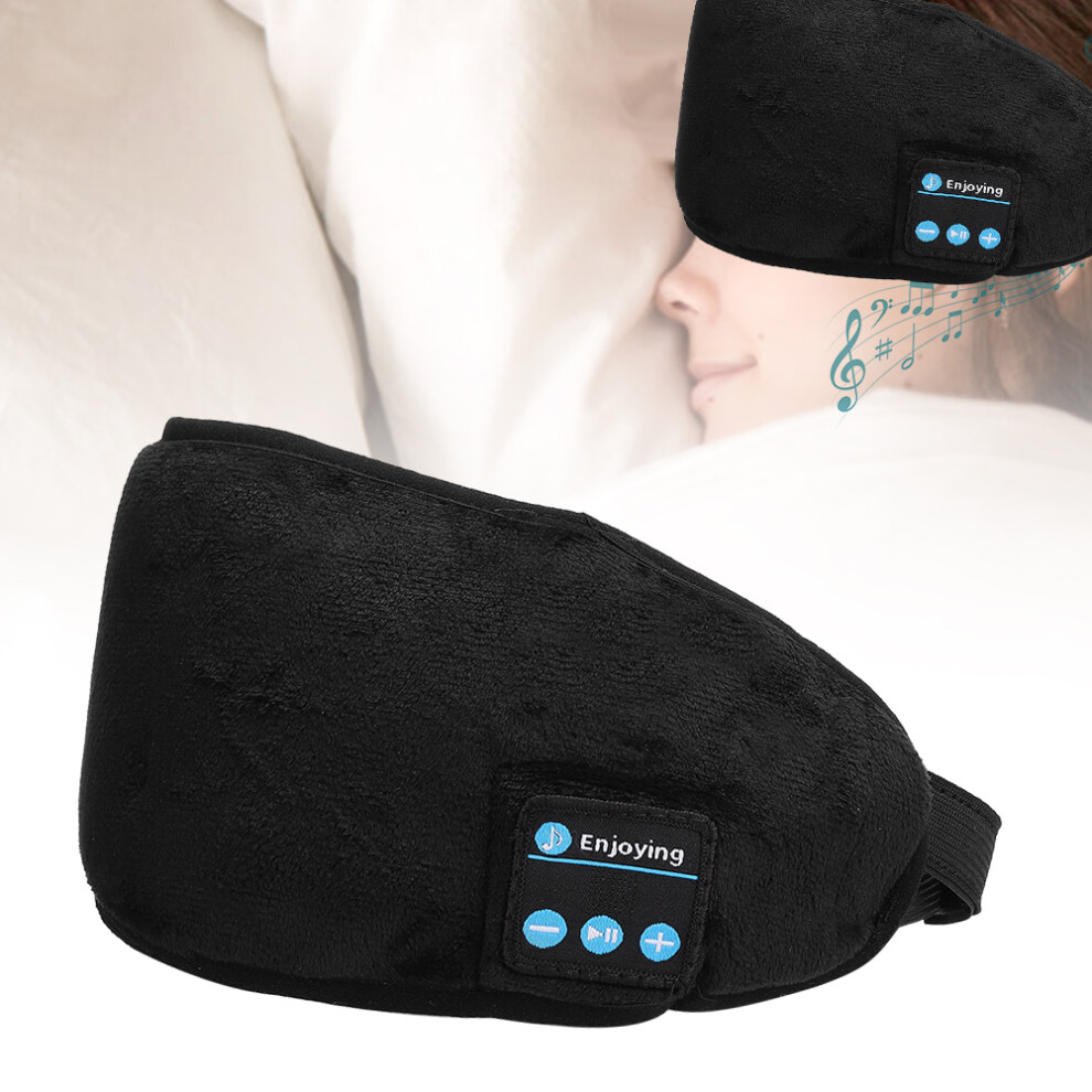 Black Wireless Bluetooth 5.0 Sleep Mask Headphones, 180Mah,