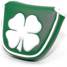 Golf Green White Shamrock Golf Headcover Head Covers Magnetic Mallet Putter Club Cover