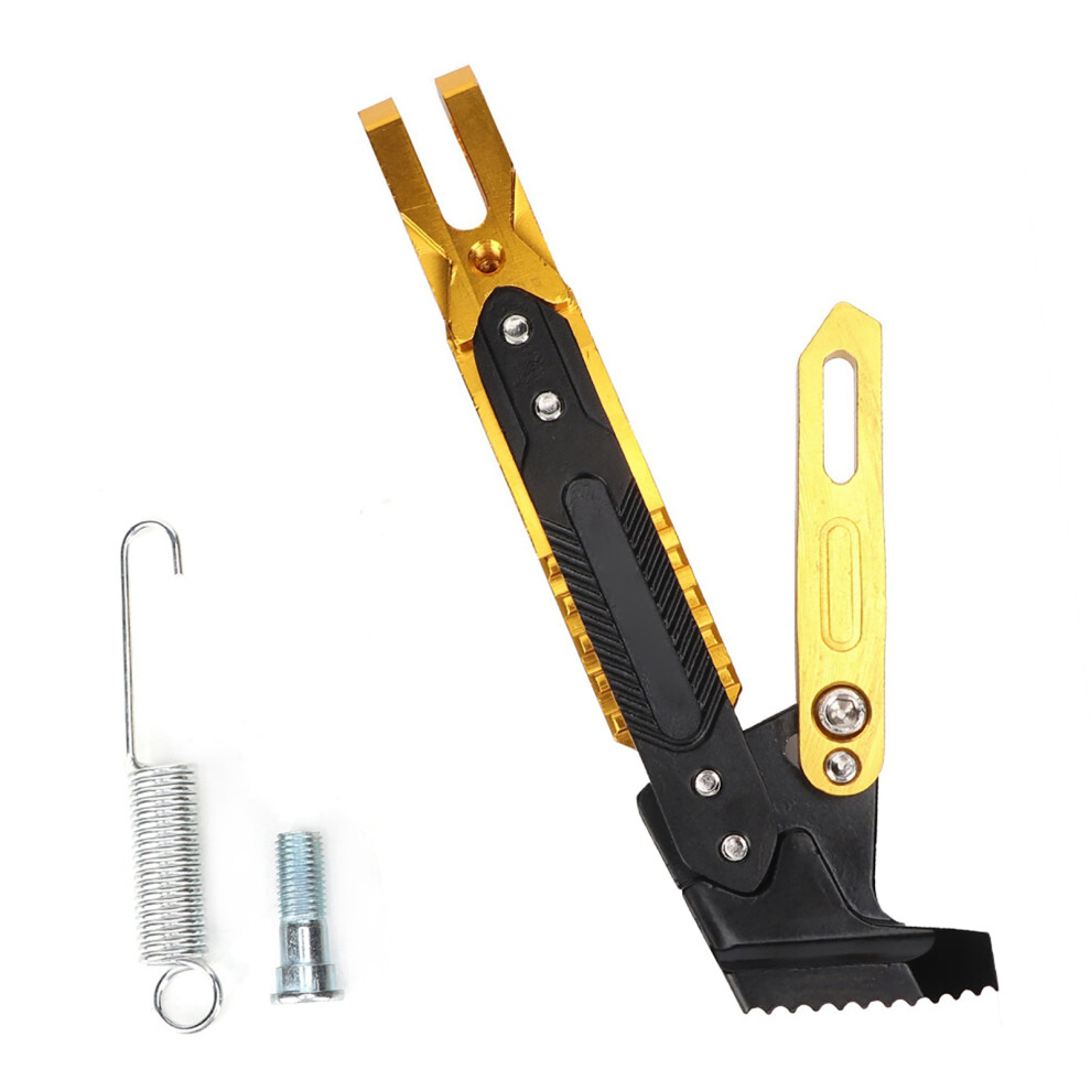 Motorcycle Aluminum Alloy Adjustable Kickstand Golden 8320539100319