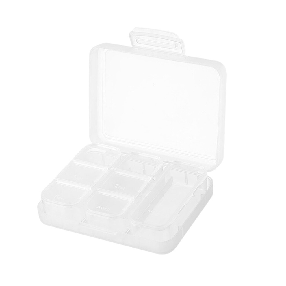 White Weekly Pill Box Organizer For 7 Days | Large Compartments Portable Medication Planner In