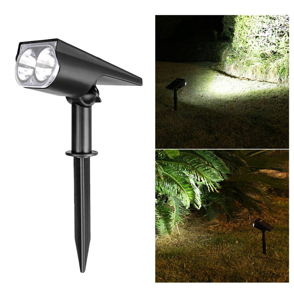 White/Light Led Solar Landscape Spotlights, Ip65 Waterproof, For Garden, Yard, Driveway, And Walkway (1Pc)