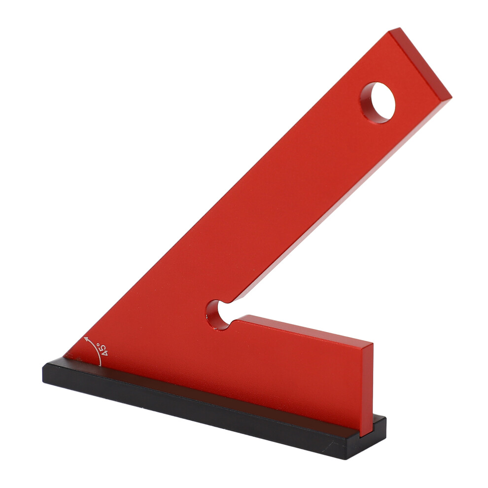 45 Aluminum Machinist Engineer Square Angle Ruler With Base, 150Mm 8721348930676