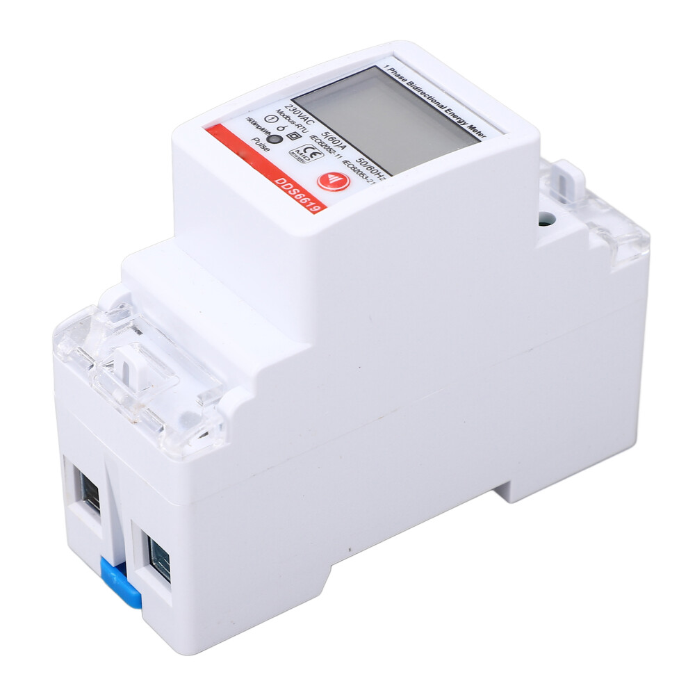 Single Phase Energy Meter 2P Din Rail 230V 5A Rs485 Kwh Usage 8161348930694