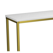 (Default) Wooden Console Table with Gold Metal Legs