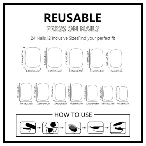 Maple Leaf Press on Nails Short Square Thanksgiving False Nails 2