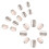 Short Press On Nails Snowflake Full Cover Stick on Nails 4