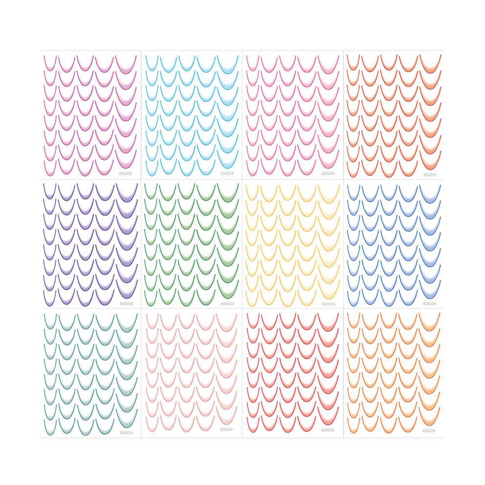 12 Sheets French Line Nail Decals French Tip Nail Sticker
