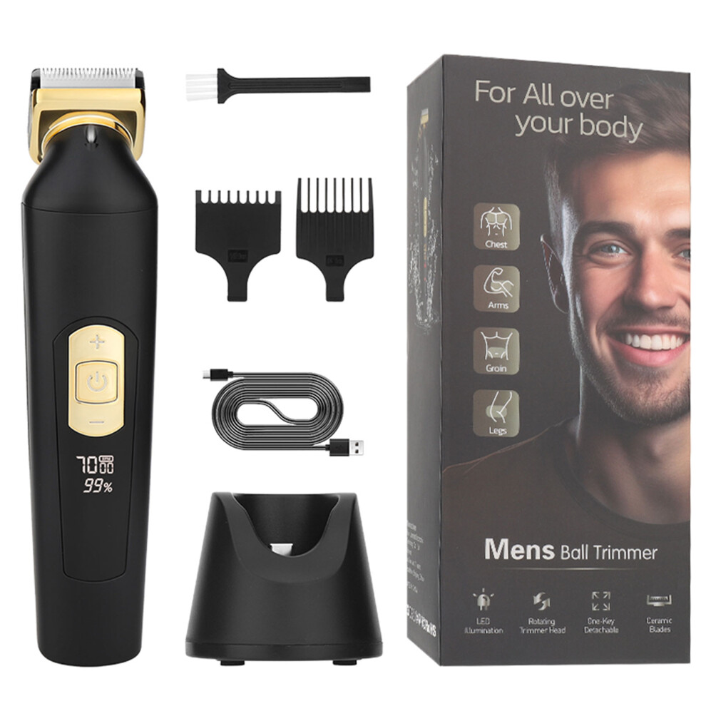 Groin Hair Trimmer Electric Manscape Trimmer for Men Waterproof