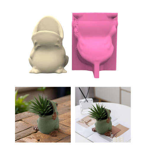 Unique Succulent Planter Moulds Silicone Concrete Mould Frogs 1
