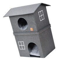 Foldable Cats House 2 Story Secure Perch Furniture for Indoor