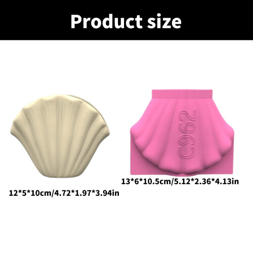 Flexible Silicone Pots Mould Shell Shape for Crafting Concrete 2