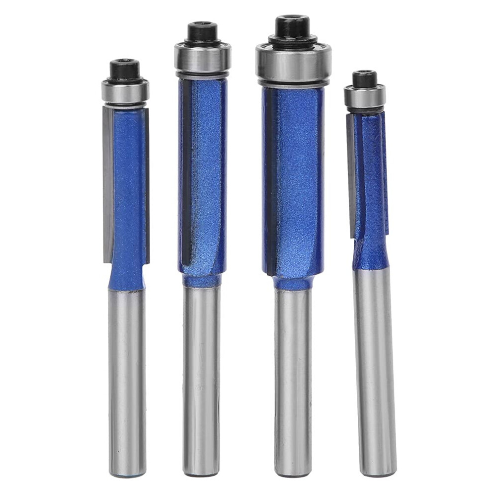 4Pcs Router Bits Set, 1/4 Inch Shank Flush Trim Router Bits For Woodworking, Milling Cutter Tools For Craftsmen 9016109784599