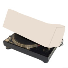 Vintage Style Record Player Dust Cover, Water Resistant Oxford Fabric, Beige, Fits Most Turntables, Protective Cover