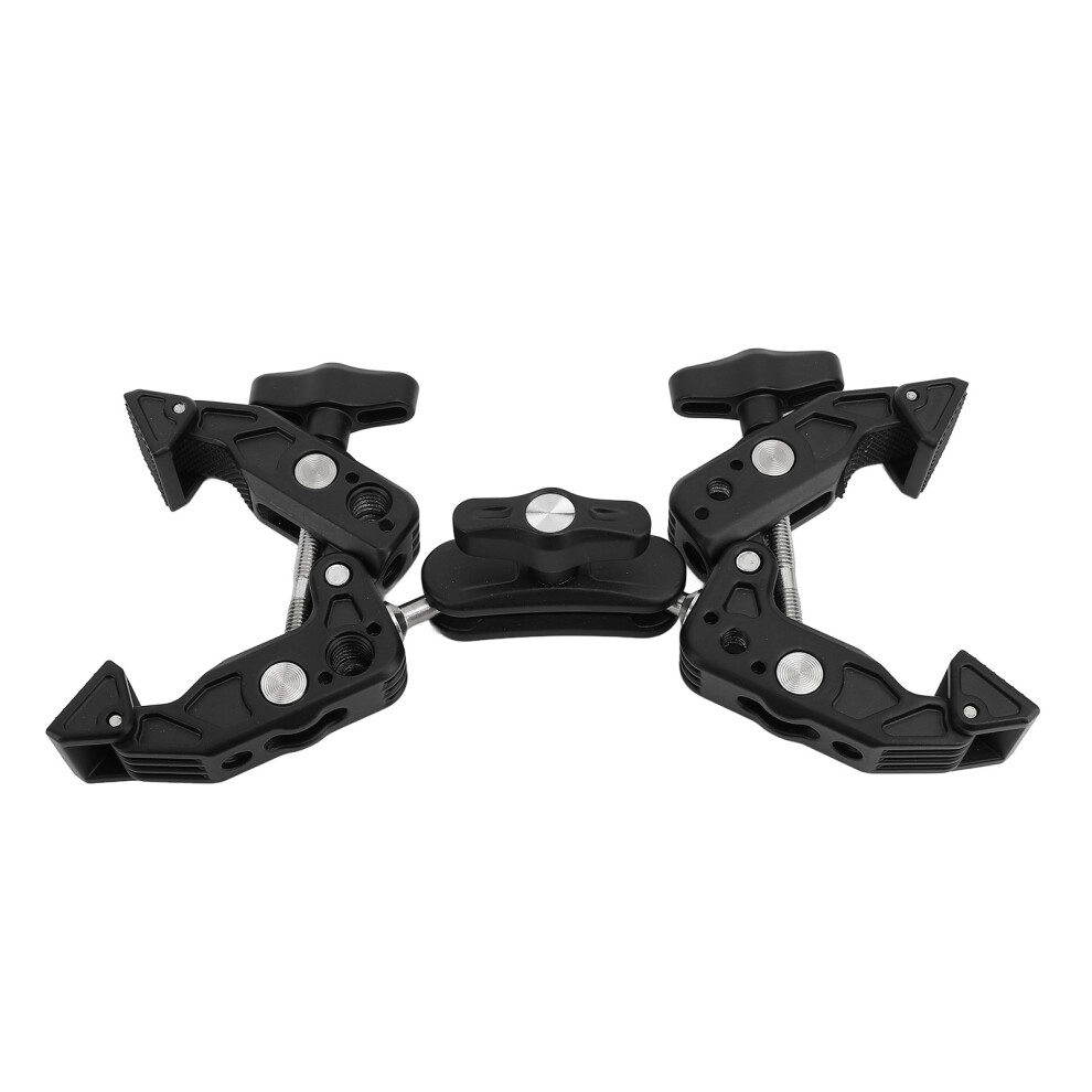 Double Super Clamp Camera Mount Aluminum Alloy 1/4 & 3/8 Inch Interface 7901348934985