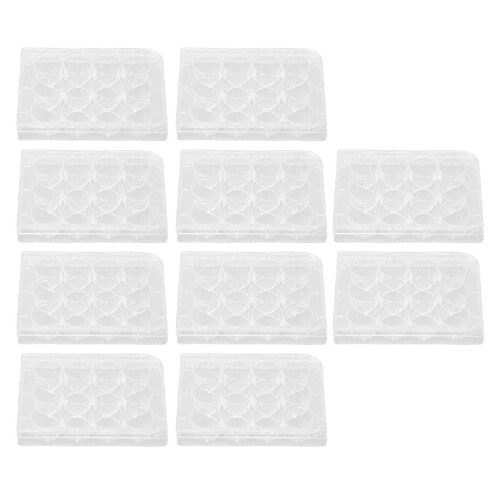 Plaque à 12 puits en polystyrène transparent, lot de 10 pièces. 1