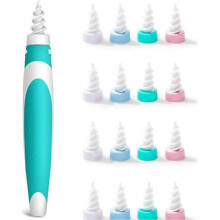 Earwax Remover, Soft Silicone Ear Cleaning Tool, Earwax Removal Tool with 16 Replacement Heads ,Safe and Easy to Remove Ear Wax