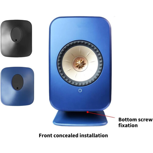 Professional Desktop Speaker Stands for LSX II Studio Monitors, Adjustable Height, Sturdy Design, Blue Finish 2