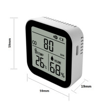 3-in-1 Air Quality Monitor CO Temp Humidity Alarm White, 59x59x19mm