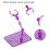 10 set di supporti modello da 6 pollici viola trasparente 4