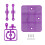 10 set di supporti modello da 6 pollici viola trasparente 12