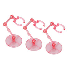 10 pièces de support de figurine d'action translucide rose de 6 pouces