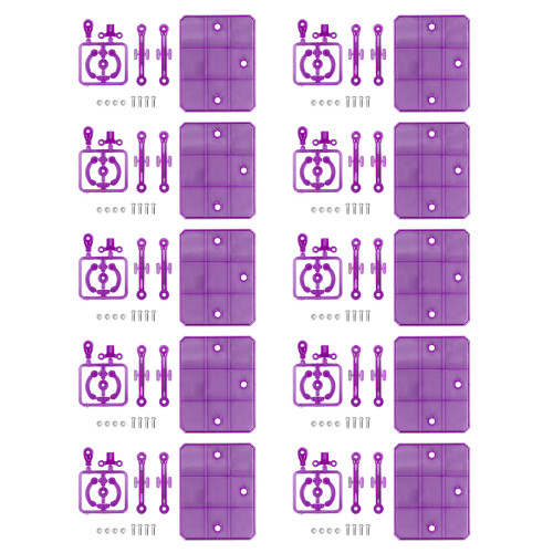 10 set di supporti modello da 6 pollici viola trasparente 2