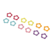 60 Stück bunte Blumenform-Nickellegierung-Nahtmarkierer zum Stricken und Häkeln