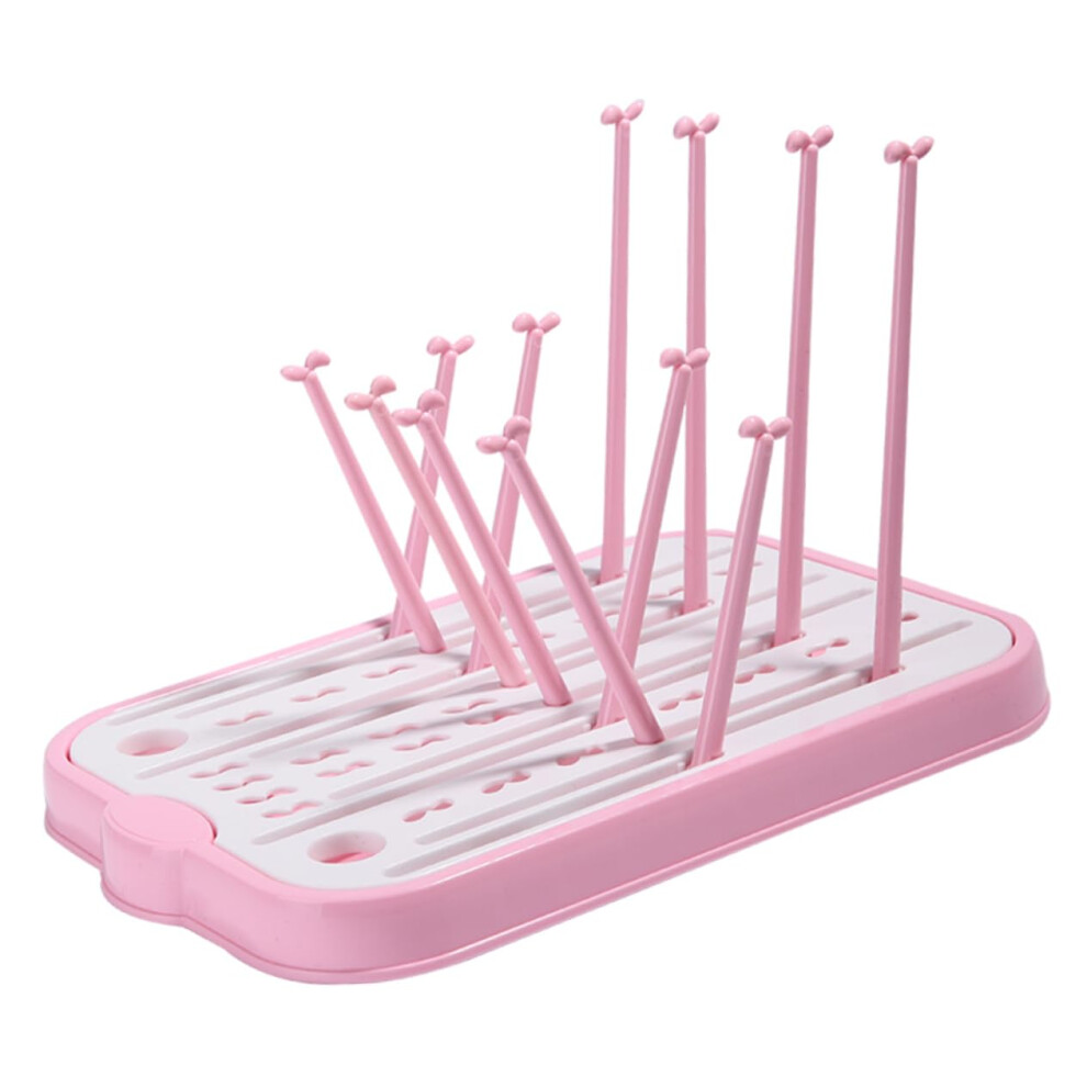 Safe PP Material Bottle Dryer Rack with Foldable Design, Removable Bottom Tray for Easy Cleaning and Drying Bottles