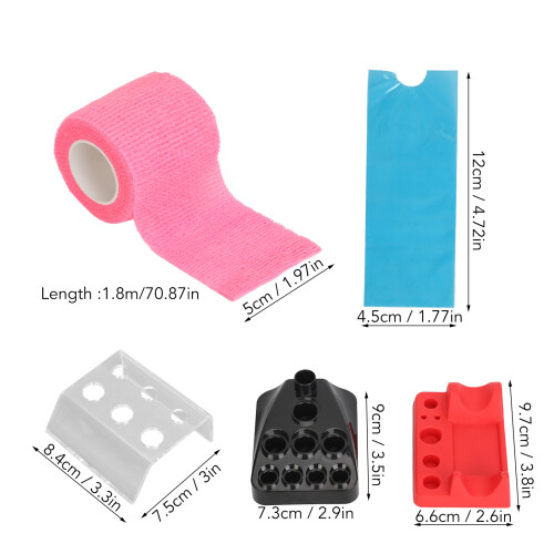 10 pezzi di bendaggio 1.8m5cm; 200 pezzi di copri penne rosa 1