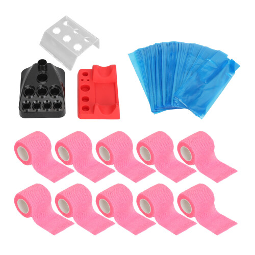 10 pezzi di bendaggio 1.8m5cm; 200 pezzi di copri penne rosa 2