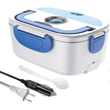 Electric Lunch Box-3 In 1 for Car/Truck, Portable Food Heater for Car/Office/Picnic, 24V And 12V&110V 40W, 304 Stainless Steel Portable Container, Rem
