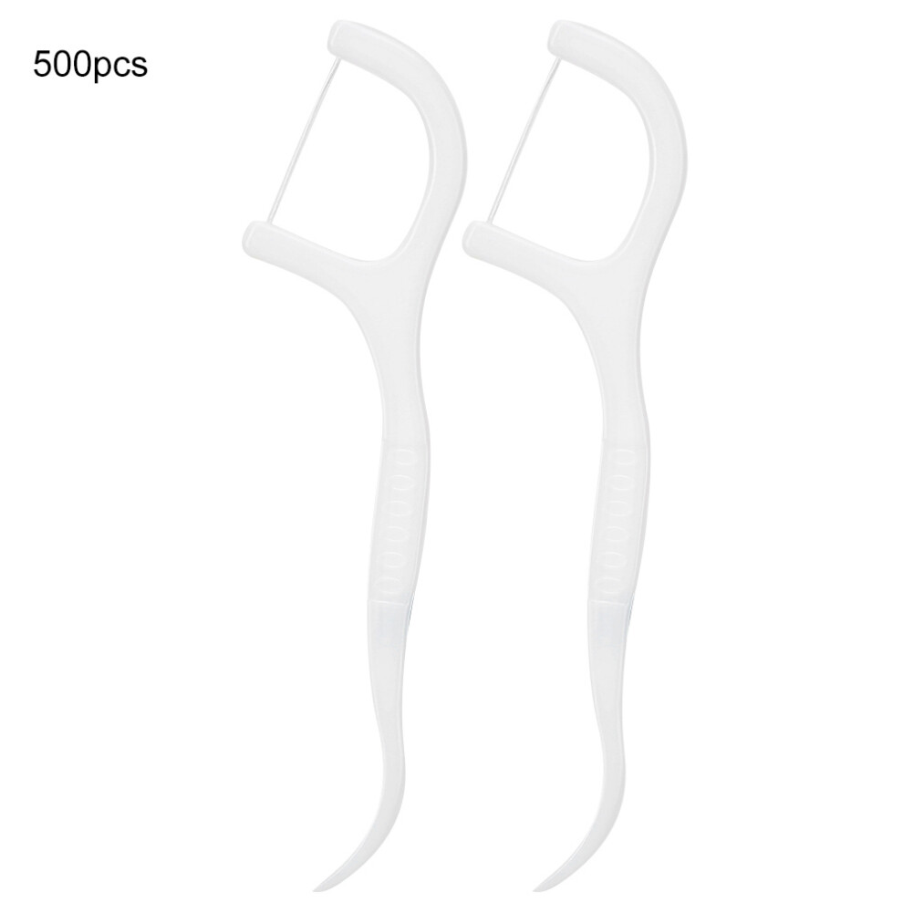 500pcs Disposable Dental Floss Sticks, Gentle Teeth Cleaning Tool