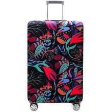 Luggage Cover Washable Suitcase Protector Anti-scratch Suitcase cover Fits 18-32 Inch Luggage (Flourish, S)