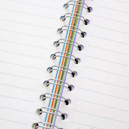 A5 Spiral Notebook 2 Inch Diary Notepad Separator Lined Spiral Notebook for Office School ( A5 Blue ) 2
