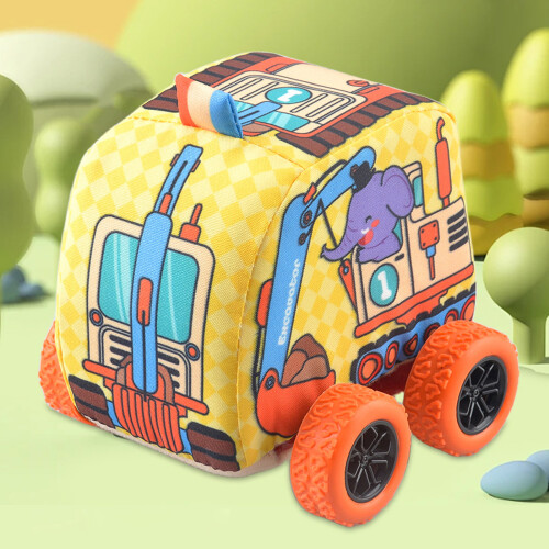 Stoff Kinder Pull-Back Auto Elefant 1-3 Jahre Spielzeug 2