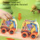 Stoff Kinder Pull-Back Auto Elefant 1-3 Jahre Spielzeug 4