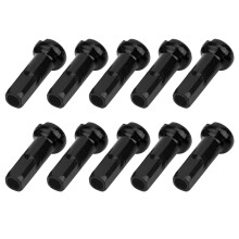 14G Aluminiumlegierung Speichenkappe – Schwarz, 14 mm, Packung mit 10