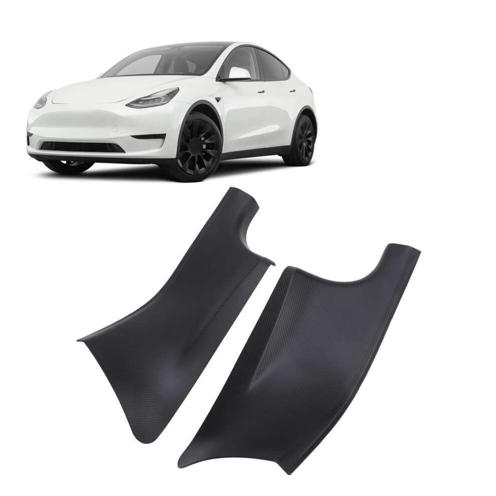 Durable Abs Car Door Sill Guards For Tesla Model Y 2 Pcs Set Grain 9441348944105