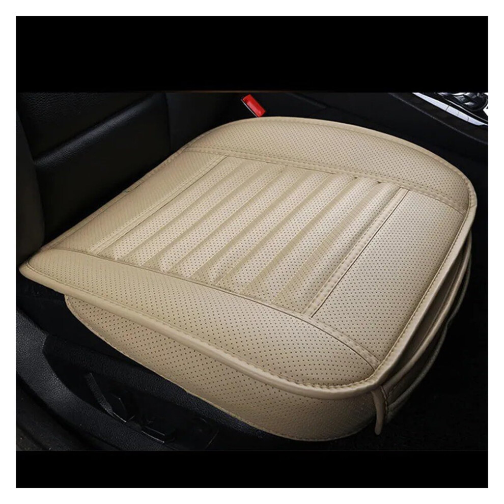 Car Seat Covers Universal Leather Protection Cover Front Auto Seat Cushion Protector For Interior Vehicles Beige 9084446858099