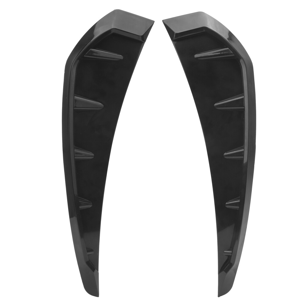 Pair Side Fender Vent Cover Trim Pu Rubber Glossy Black 8320539103525