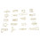 Clip per carta dorate, 100 pezzi, 20 stili 14