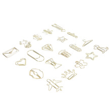 Clip per carta dorate, 100 pezzi, 20 stili