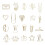 Clip per carta dorate, 100 pezzi, 20 stili 2