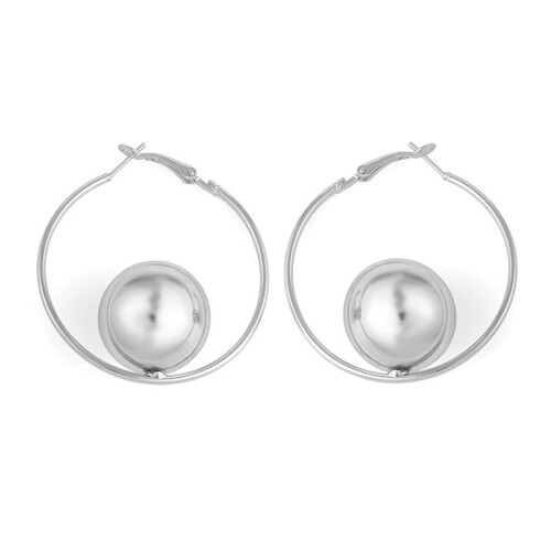 Boucles d'oreilles en perles d'alliage blanc - Taille unique, CCB 2