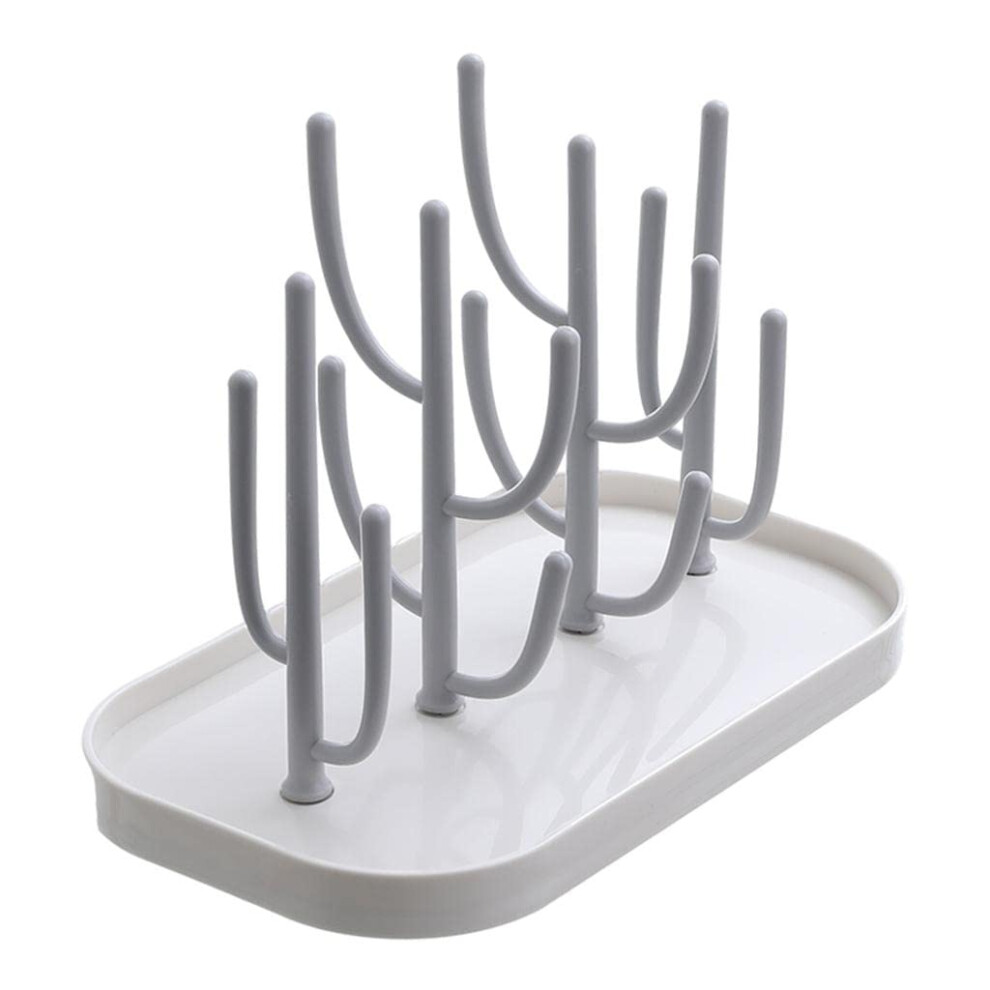 Infant Water Drying Rack Shelf Cactus Design, Removable Multifunctional Feeding Station, Color, Bpa-Free Material White