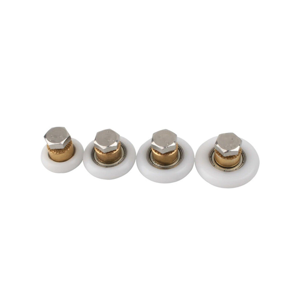 Shower Door Wheels 4pcs 25mm Diameter Nylon Copper Roller Replacement for Sliding Glass Door Track and Shower Room Pulley-image-OPC-PKF7DJC-NEW