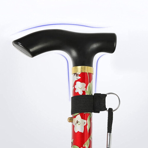 Walking Cane Folding Telescopic Five-Section Adjustable Height Outdoor Crutches Lightweight Extendable Walking Stick 1