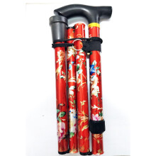 Walking Cane Folding Telescopic Five-Section Adjustable Height Outdoor Crutches Lightweight Extendable Walking Stick
