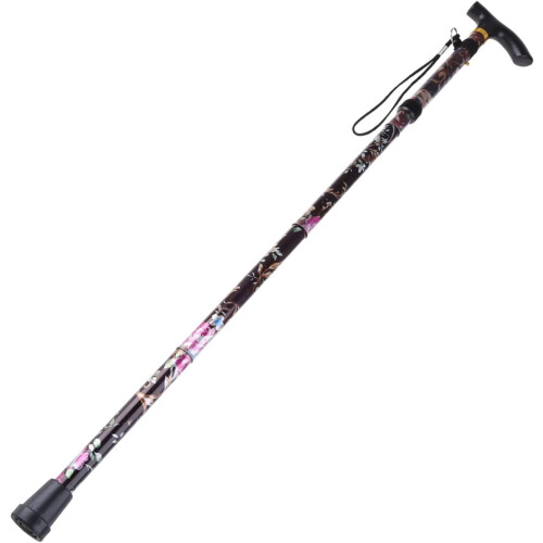 Walking Cane Folding Telescopic Five-Section Adjustable Height Outdoor Crutches Lightweight Extendable Walking Stick 2