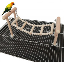 Bird Perches Stand Toy, Parrot Swing Climbing Ladder Toys, Birdcage Top Play Gyms Playground Stands Wooden Perch for Parakeet, Cockatiel, Lovebirds, C
